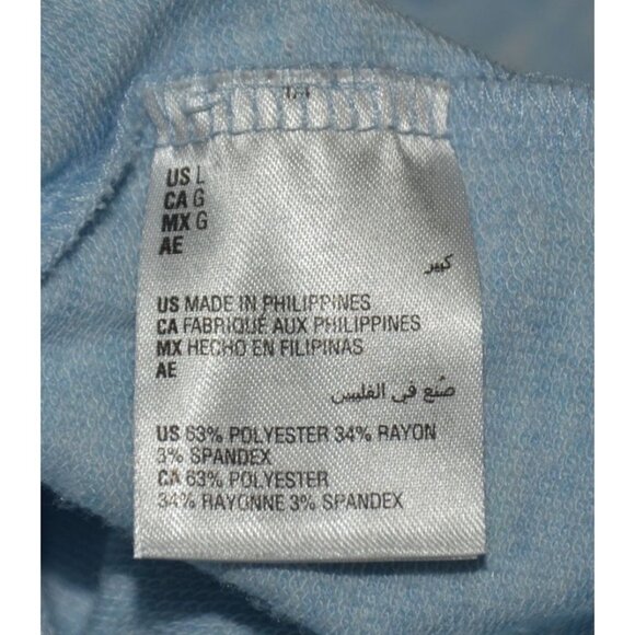 Charter Club Intimates Ladies Blue Soft French Terry Robe Size L Pockets Belt - Picture 9 of 10